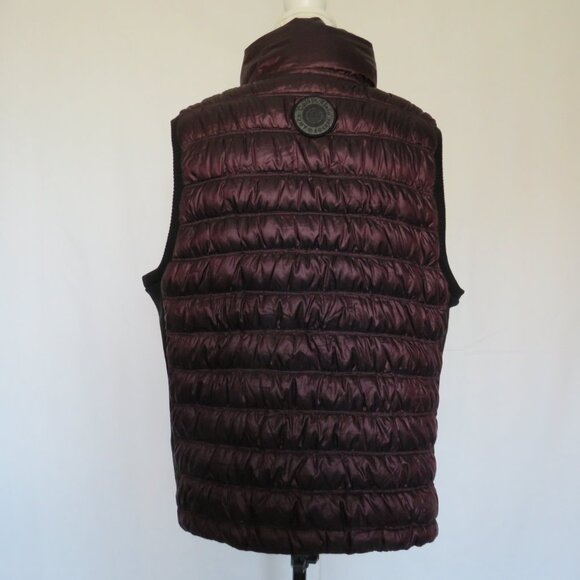 Calvin Klein Performance Premium Down Zipper Puffer Burgundy Women’s Vest XL - Picture 9 of 16